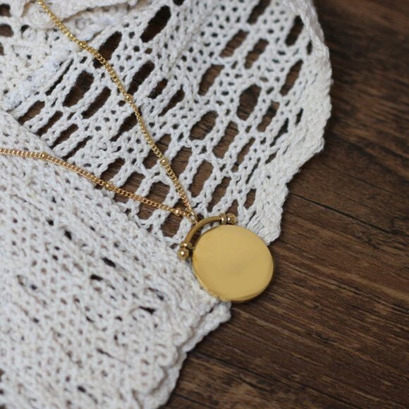 NEW 18K Gold Plated Vintage Diamond Coin Star Double Layer Necklace - Picture 11 of 14